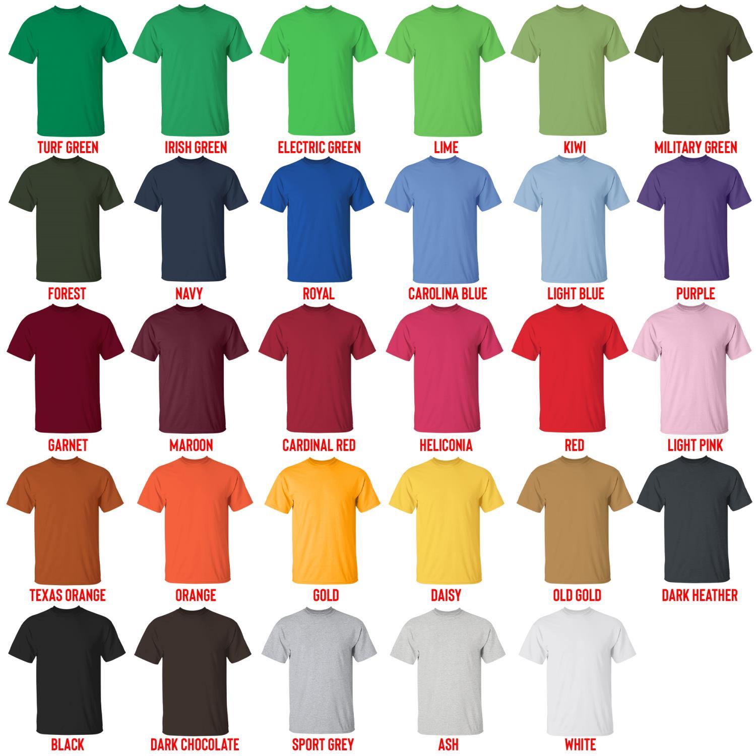 t shirt color chart - Yona of the Dawn Store