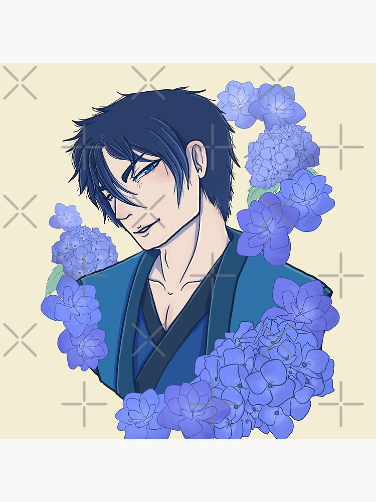 Hak Son Blue Flower Throw Pillow - Image 2