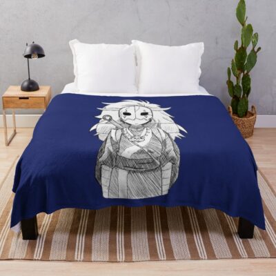 Sinha White Design Throw Blanket