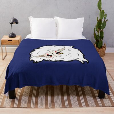 Mask Of The Blue Dragon Throw Blanket