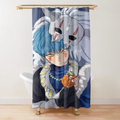 Shin Ha The Blue Dragon Shower Curtain