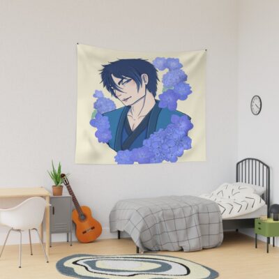 Hak Son Blue Flower Tapestry