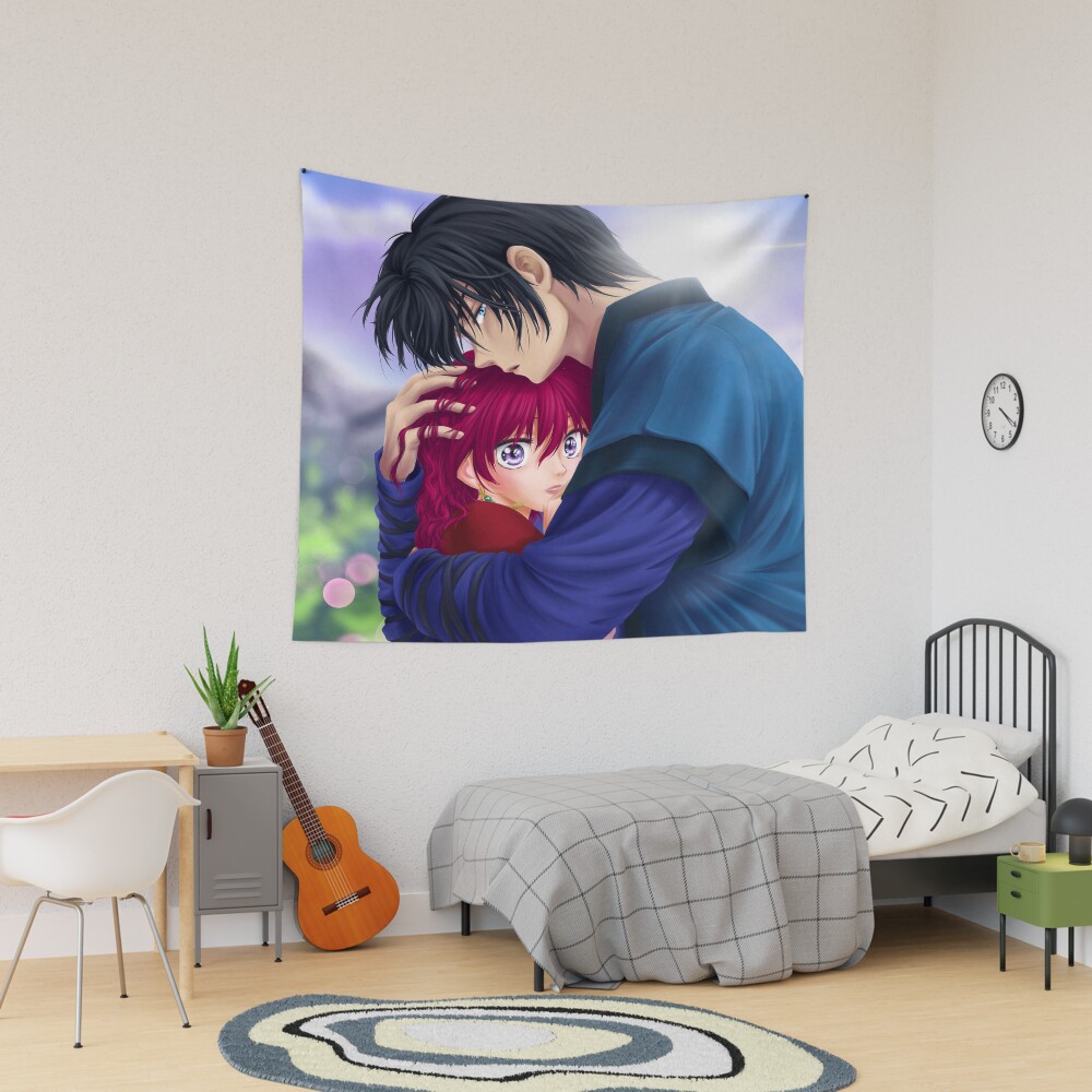 Yona X Hak Hug Couple Love Cute Fan Art Yona Dawn Princess Tapestry