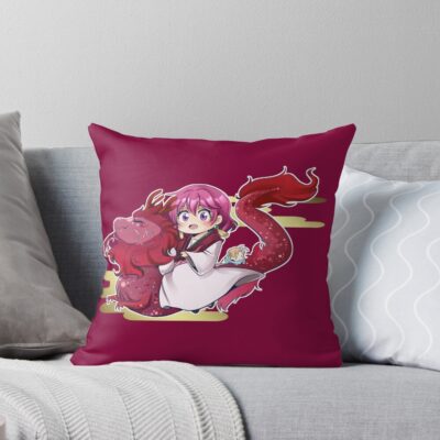 Hiryuu Yona Pink Background Throw Pillow